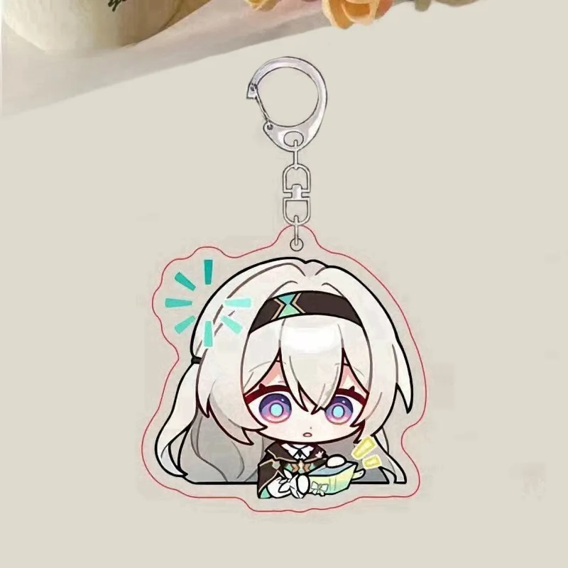 Cute Firefly Acrylic Keychain Game Honkai: Star Rail Cosplay Figure Key Chain Cartoon Pendant S.A.M. Accesorios Gift