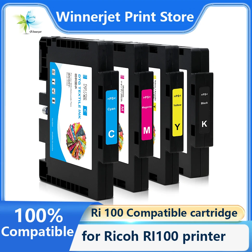 

Ri 100 ri100 RI-100 Compatible ink cartridge for Ricoh RI100 printer With DTG ink With one time use chip