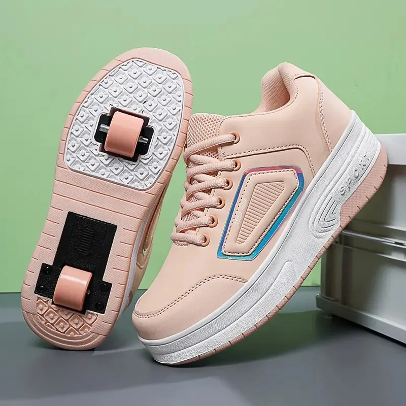 New seasonal bestsellers: Double-wheel walking shoes, children's gifts, outdoor roller skates kids sneakers