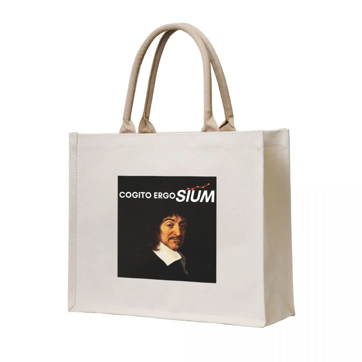 

COGITO ERGO SIUM - Cartesio Edition Tote Bag handbag university shopper bag shopping trolley bag Customizable tote