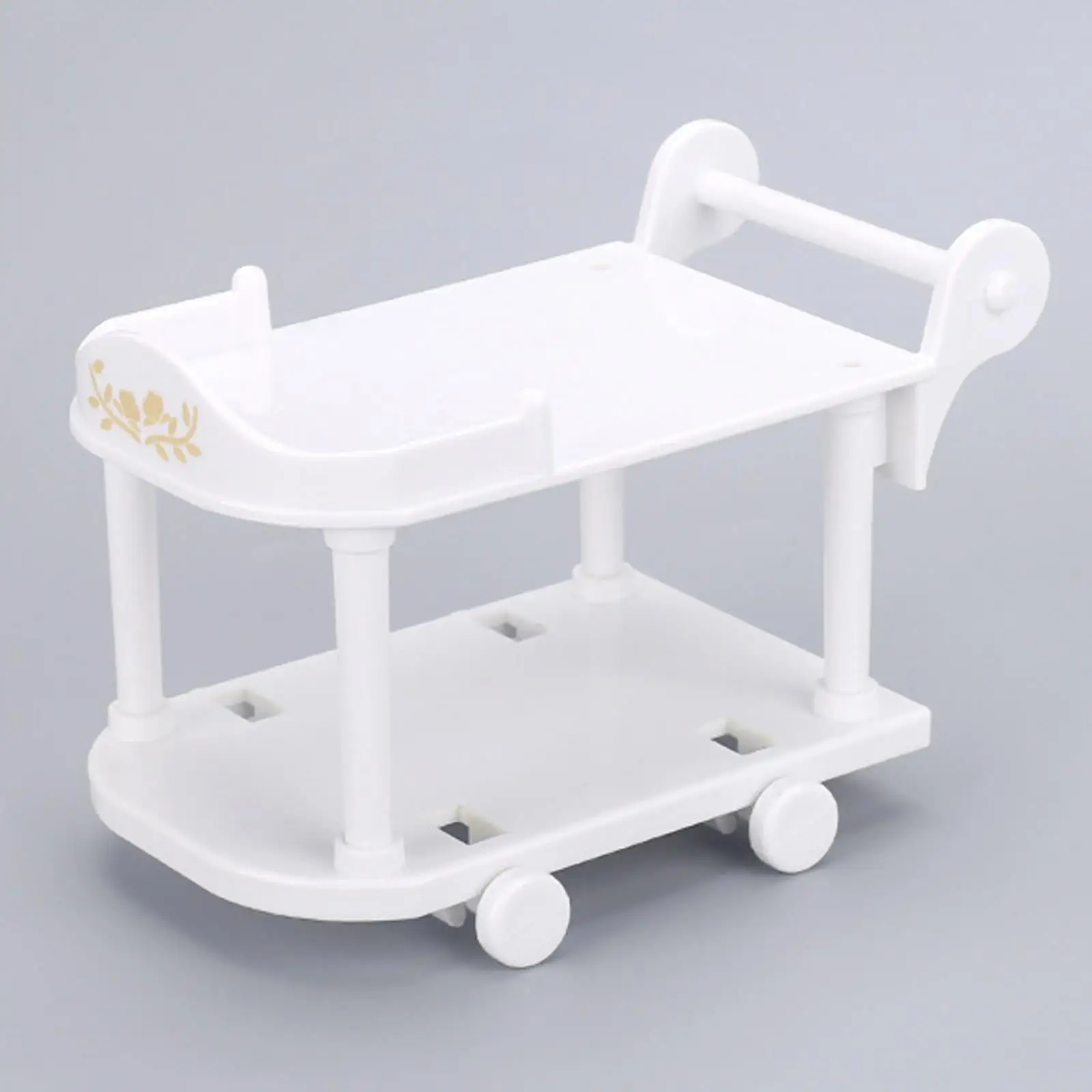 

1 :12 Scale Dollhouse Kitchen Serving Cart Dollhouse Decoration Mini House Scene Props Photo Props Miniature for Dollhouse
