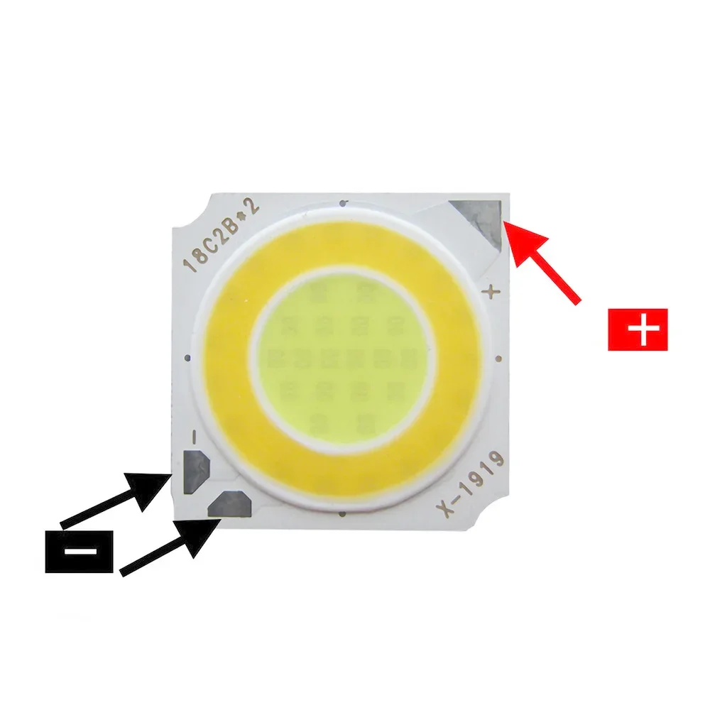 Chip Led Cob de 5 piezas, 10W, 15W, 18W, 20W, 1919mm, 6000K, 3000K, para foco de bricolaje, lámpara de luz descendente GU10, iluminación para el hogar, ZQQMU