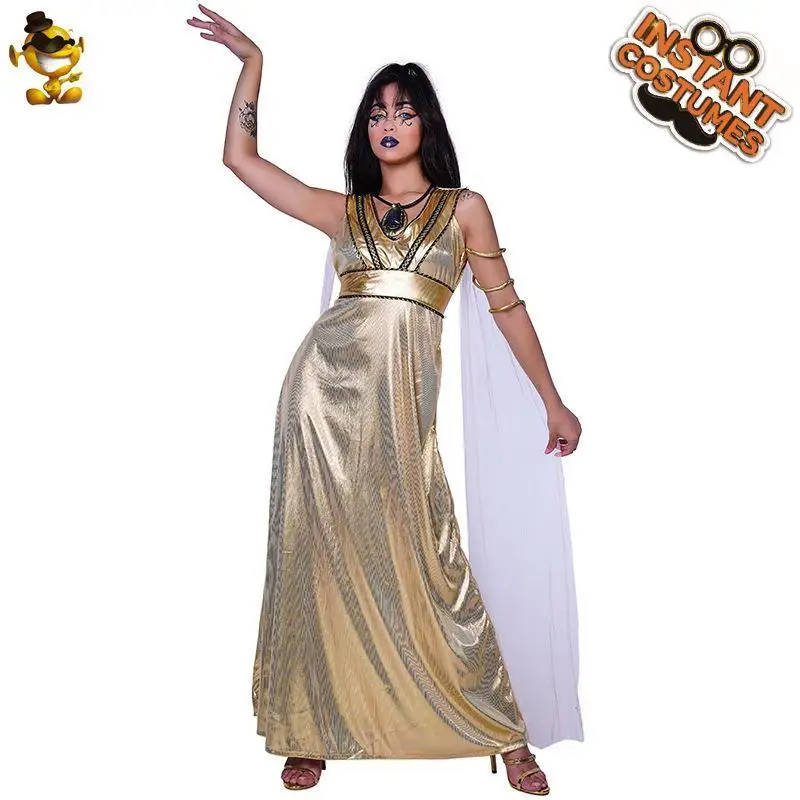 زي الملكة الطويل للهالوين للنساء البالغات، ملابس تنكرية، تصميم Queen Par Dr Ele، مادة البولي يوريثان