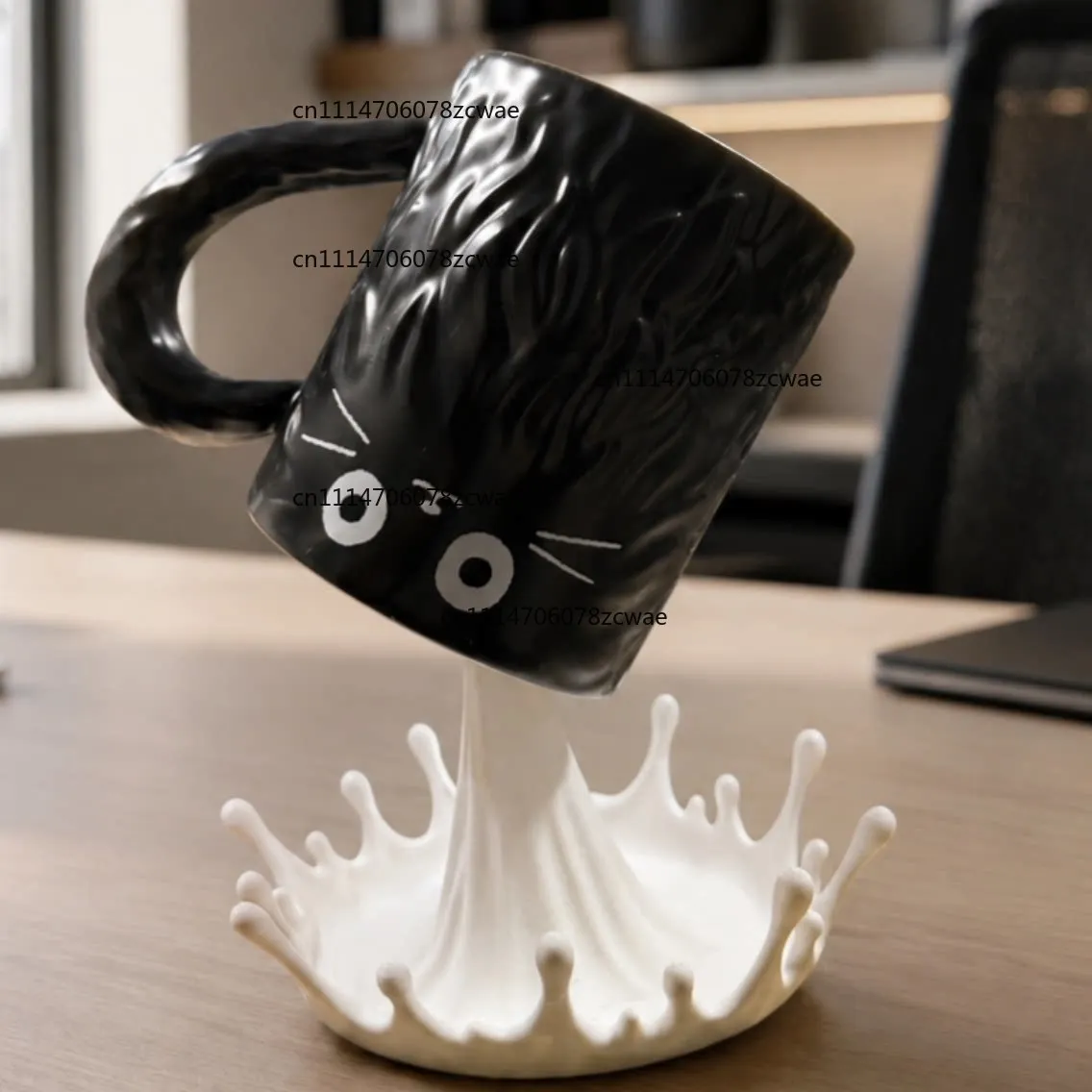 For Mug Coffee Cup Moka Pot 3D Printed Creative Splash Drain Rack Anti‑Gravity Display Stand