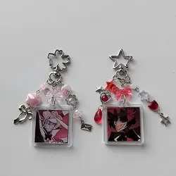 Alastor + Lucifer RADIOAPPLE matching keychain