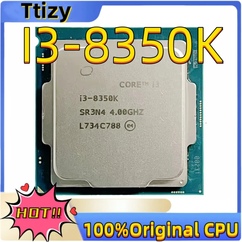 Core i3 8350K 4.0GHz 4-cores 4-threaded LGA 1151 CPU Processor