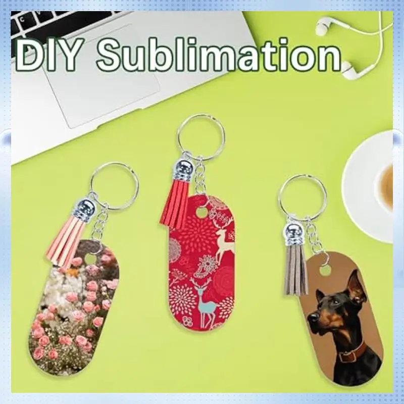 

AD-160Pcs Metal Aluminum Sublimation Keychain Blanks ,Double Sided Sublimation Blanks,Sublimation Blanks Car Key Chain