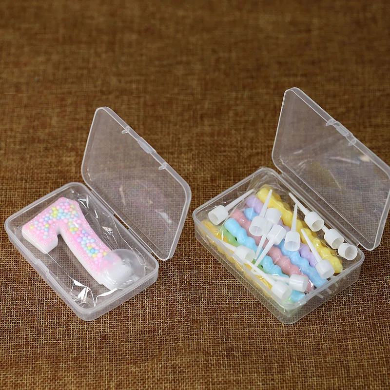 Macaron Colorful Threaded Number Candles Set for Birthday Cake Decoration Supplies Party Anniversary Landscape Props