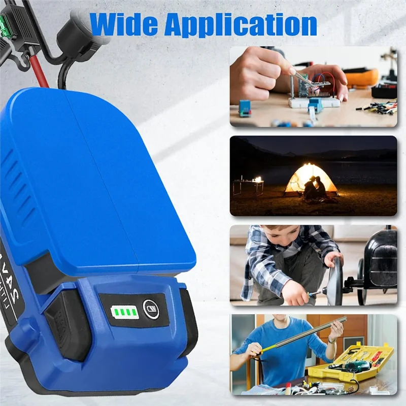 Y17A Power Wheels Battery Adapter For Kobalt 24V Max With Fuse & Wire Terminals, Power Connector For Rc Car