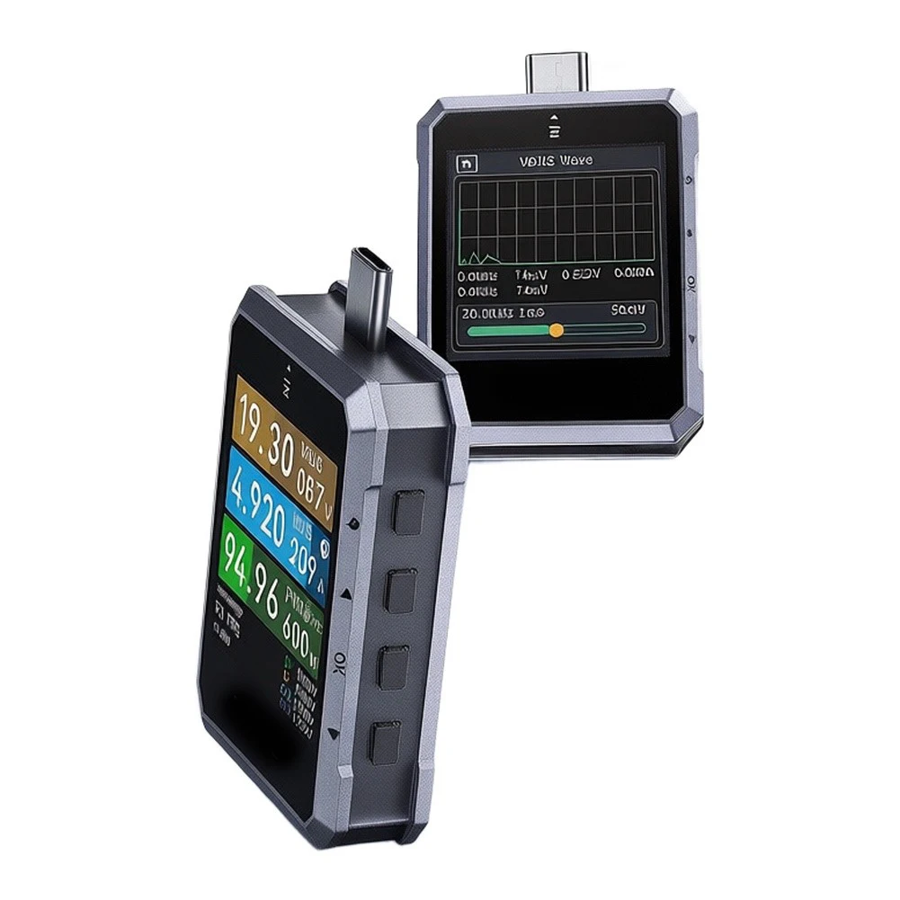 USB C PD 3.1 Power Monitor Tester 240W Max Supports Voltage for current Power Resistance Measurement and Cable Diag