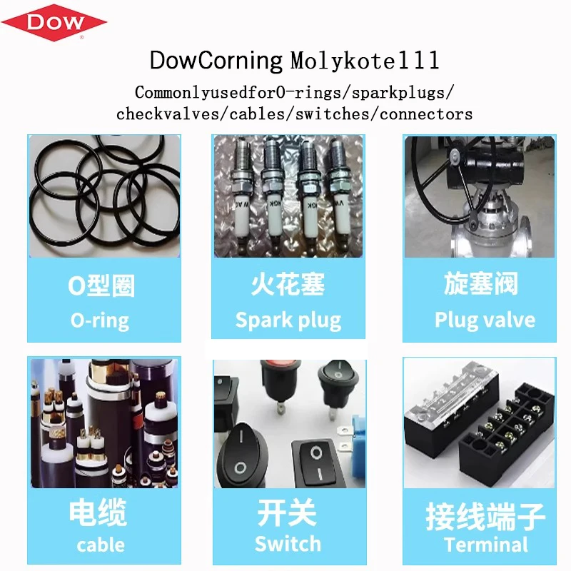 DuPont Molykote 111 Compound DC111 Valve Lubricant Sealant 150g Food Grade Silicone Grease for O-Rings Plug Valves