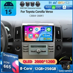 Android 15 For Toyota Corolla Verso 2004 2005 2006 - 2009 Car Radio Navigation Multimedia Player Stereo GPS WiFi+4G Carplay+Auto