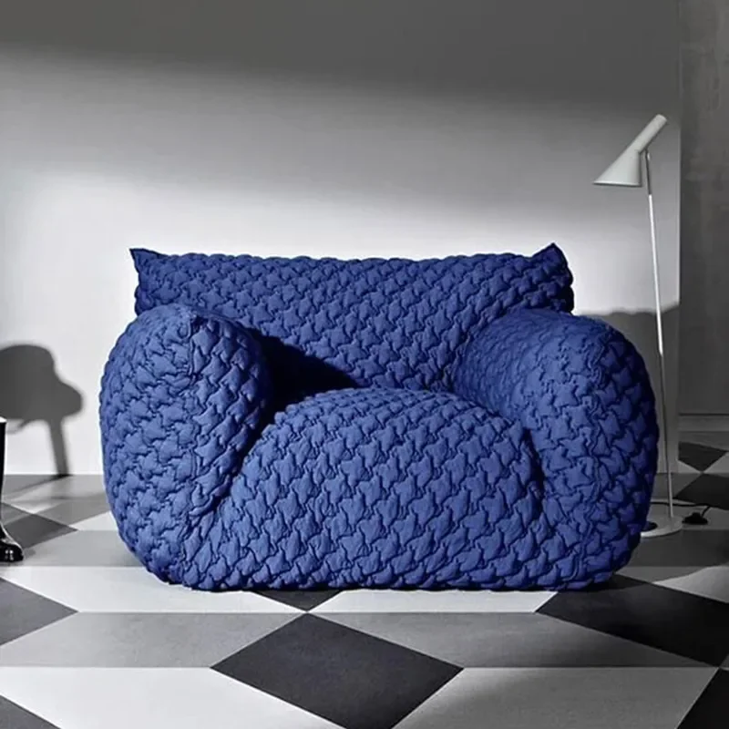 for Italian Fabric Sofa Klein Blue Fat Single Sofa Leisure Living Room Bedroom Light Luxury Single Sofa