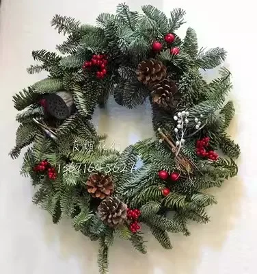 

Christmas wreath door decorations, Nobisson decorations, handmade dried fresh pine and cypress home wall decorations, business l