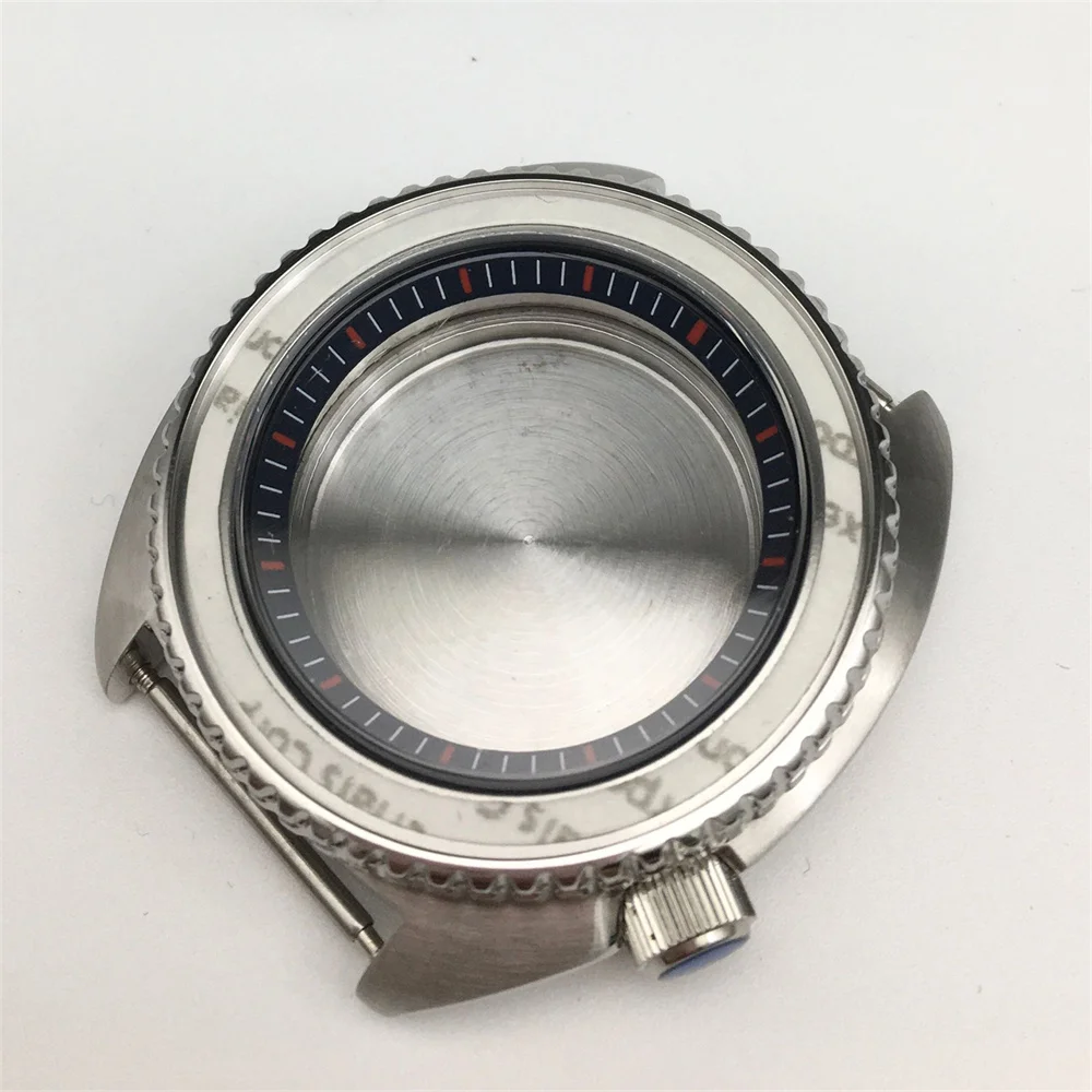 45mm Watch Case for NH35 NH36 Automatic Movement Modified Part Sapphire Glass 316L Stainless Steel Case for SKX007 SKX009 Shell
