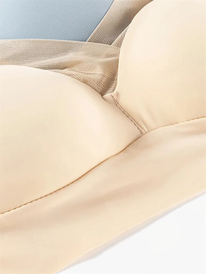 Solid Wireless Sports Bra, Comfy & Breathable Seamless Push Up Running Workout Tank Everyday Bra, Women's Lingerie & Underwear image 6