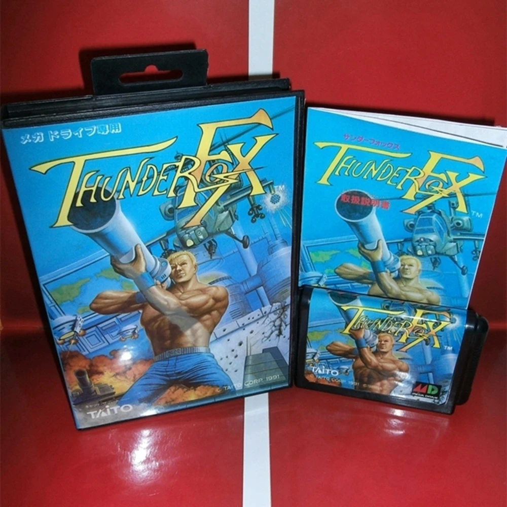 

Thunder Fox with Box and Manual for 16 Bit Sega MD Game Cartridge Megadrive Genesis System