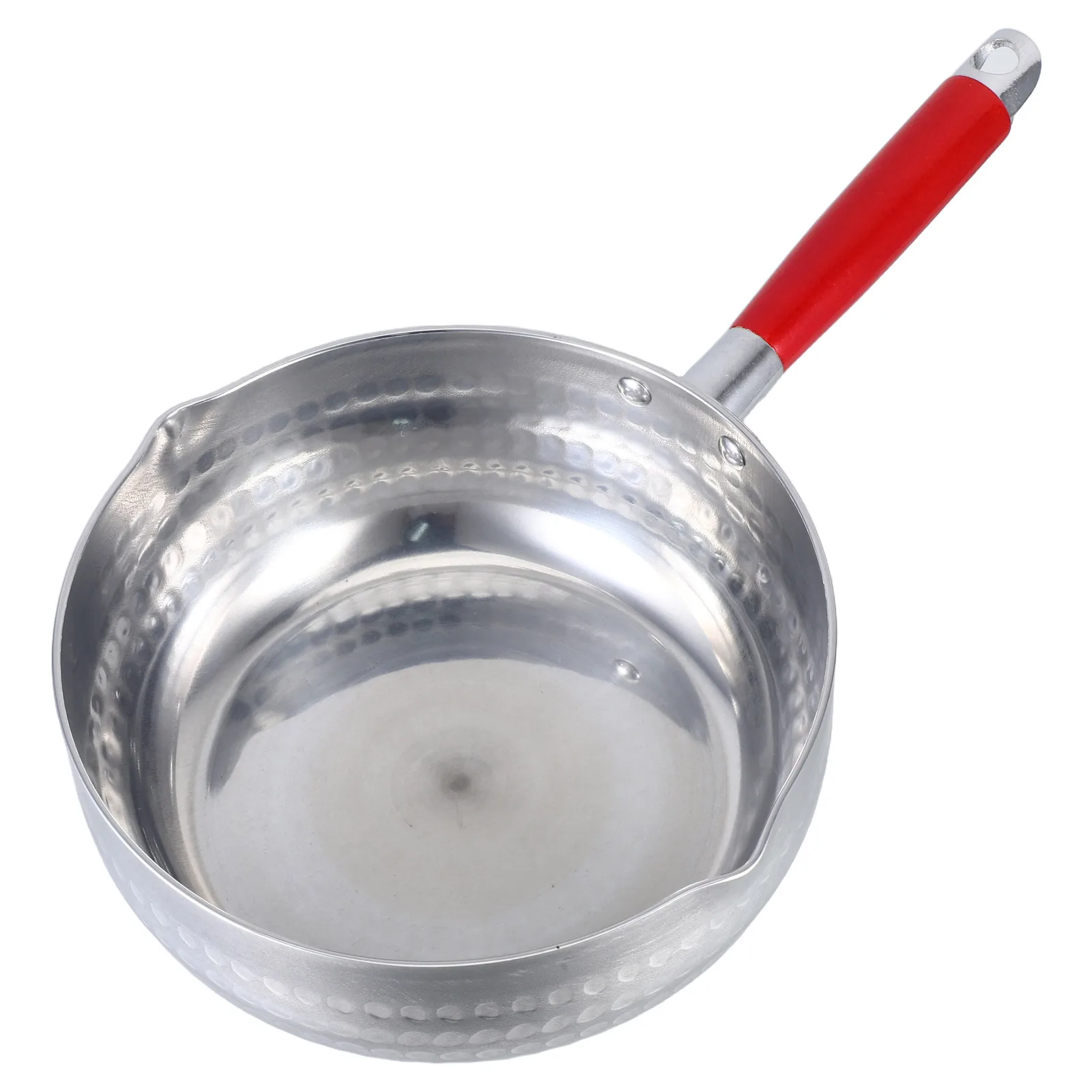 

Milk Warmer Pot Japanese Style 20cm Wooden Handle Small Saucepan Dual Spouts Butter Melting Mini Chocolate Melter Kitchen