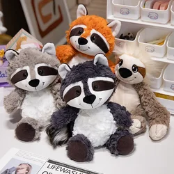 Muñeco de peluche de zorro gris para niños, muñeco de peluche de mapache perezoso de 5 tamaños, regalo de cumpleaños Kawaii, decoración de Animal de peluche