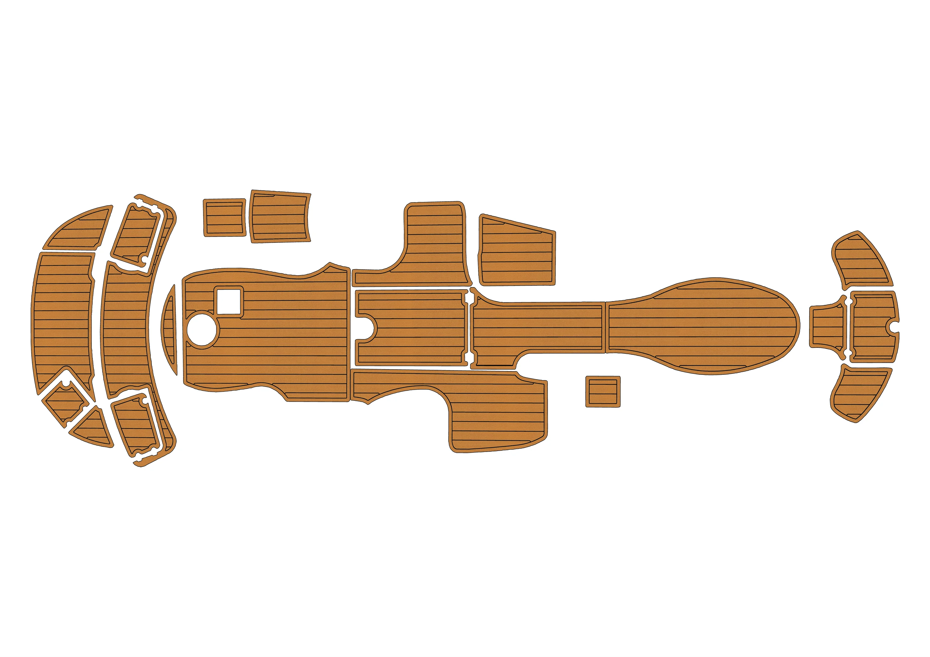 Eva foam Fuax teak seadek marine floor For 2004-2007  CHAPARRAL 274  SUNESTA Cockpit Swim platform bow 1/4