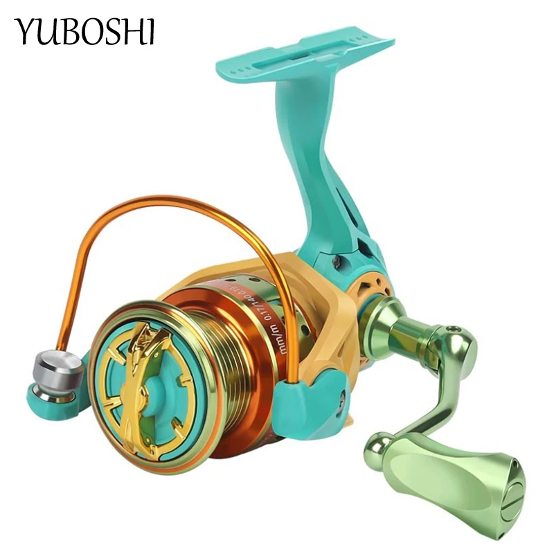 

YUBOSHI 5+1BB New Ultra lightweight Fishing Wheel 8KG Max Drag 1000/2000 Series Freshwater Spinning Fishing Reel