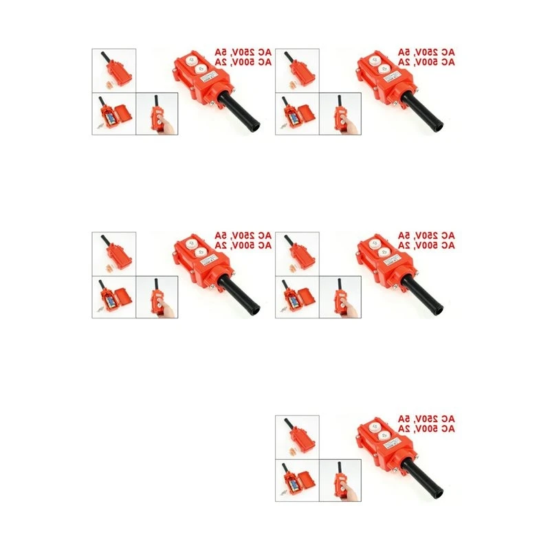 AT19-5X Water Proof Hoist Crane Pendant Up Down Station Pushbutton Switch