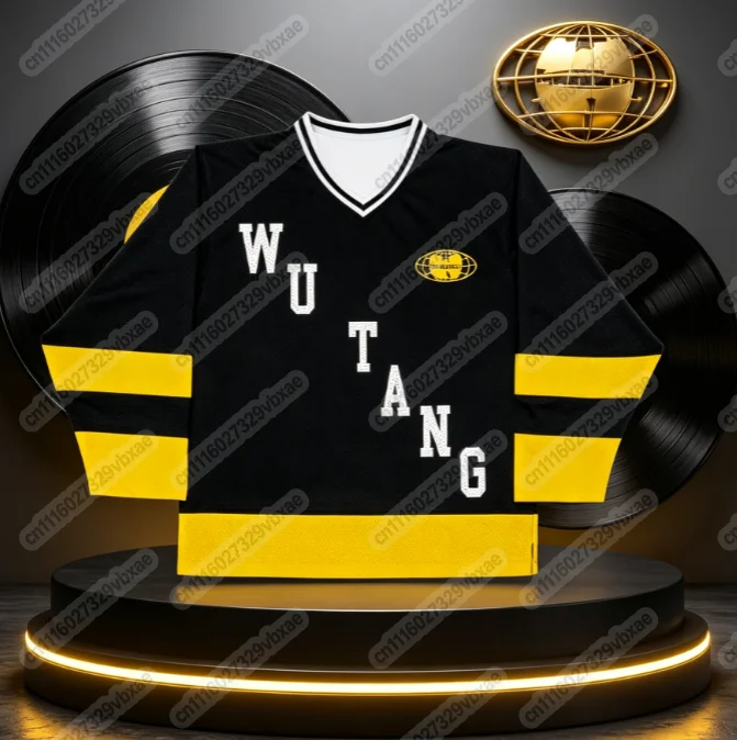 Vintage Hip Hop Wu-Tang Clan 36 Stripe Graphic Mesh Jersey Men Breathable Hockey Style Athletic Long Sleeve Tops FamilyMatching