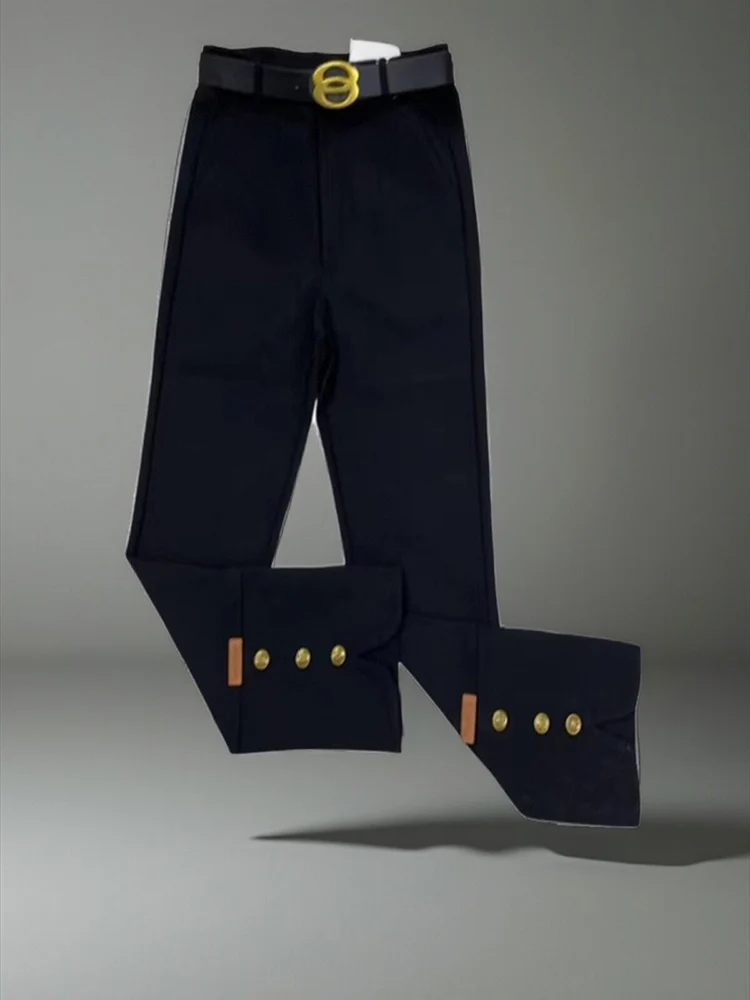 Pantalones de mujer traje negro pantalón 2025 primavera otoño ajustado ocio elegante hasta el tobillo Leggings sueltos Mujer Pantalones pitillo Mujer