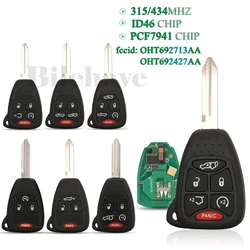 jingyuqin 4/5/6 Buttons For Jeep Cherokee Commander Grand Liberty Wrangler Fob 315Mhz ID46 PCF7941 Chip Smart Remote Car Key