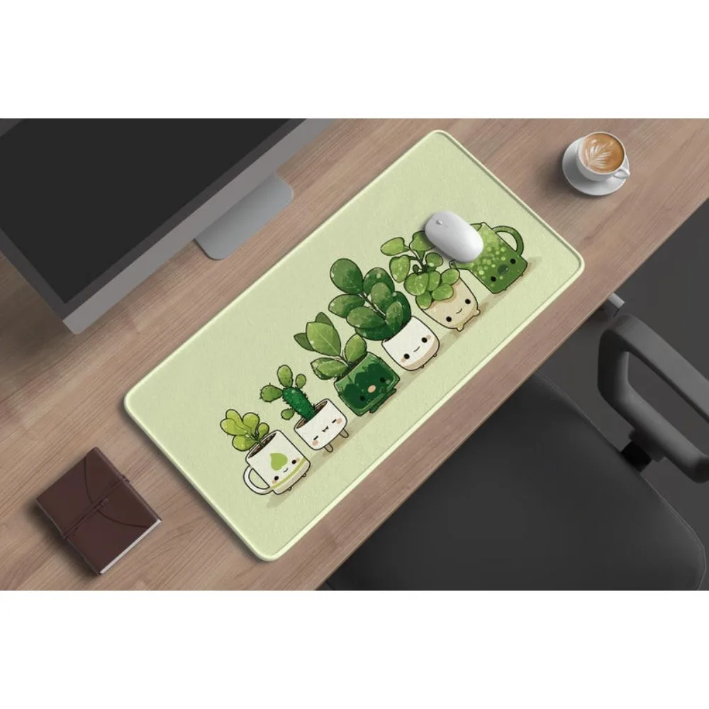 Alfombrilla de escritorio para amantes de las plantas, alfombrilla de escritorio Chill Plants, tapis de souris xxl, teclado mecánico, podkladka, pod myszke, accesorios de escritorio