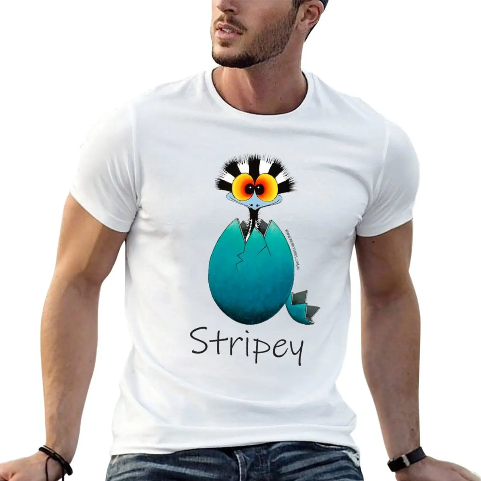 Stripey Hatching T-Shirt rapper graphic tees anime men clothings