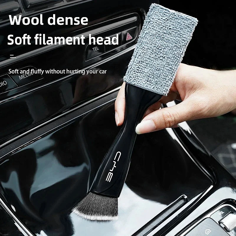 Multifunctional Dual‑Head Car Dust Brush For BYD Atto 3 Seal Dolphin Han Tang Song Yuan Interior Air‑Vent Gap Cleaning Maintenan