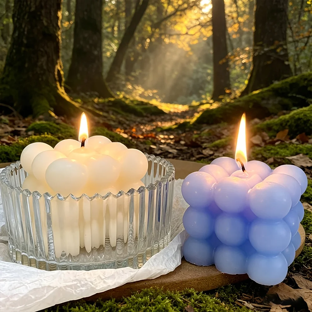 Candle molds, white magic spherical candle molds. Gypsum drop-glue tabletop spherical ornaments. DIY shaping molds.