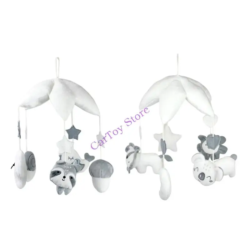 幼児用ベッドなだめるガラガラミュージカルぬいぐるみベビーベッドモバイル回転動物オルゴール