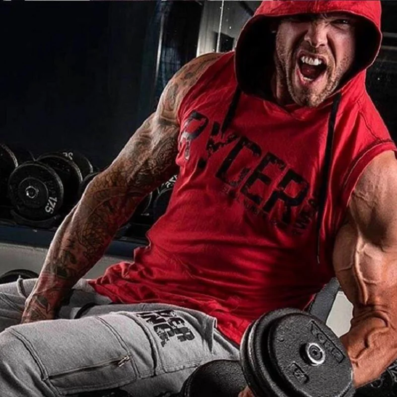 Cotton VEST Spring And Summer New Cotton Sports Vest Hoodie Sleeveless Running Training Casual Pullover