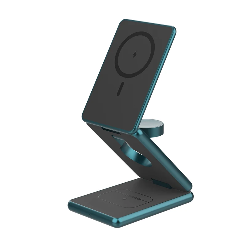 Wireless Charge Converter Multi-function Power Adapter Fast Charging Dock Station 3 in 1 Wireless charging bracket foldable