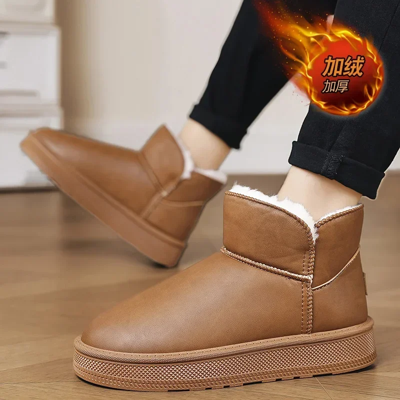 Men boots 2024 New Winter Slippers Warm Men Shoes Waterproof Non-Slip Plush Sneakers Male tenis shoes Boots Men Sneakers Winter