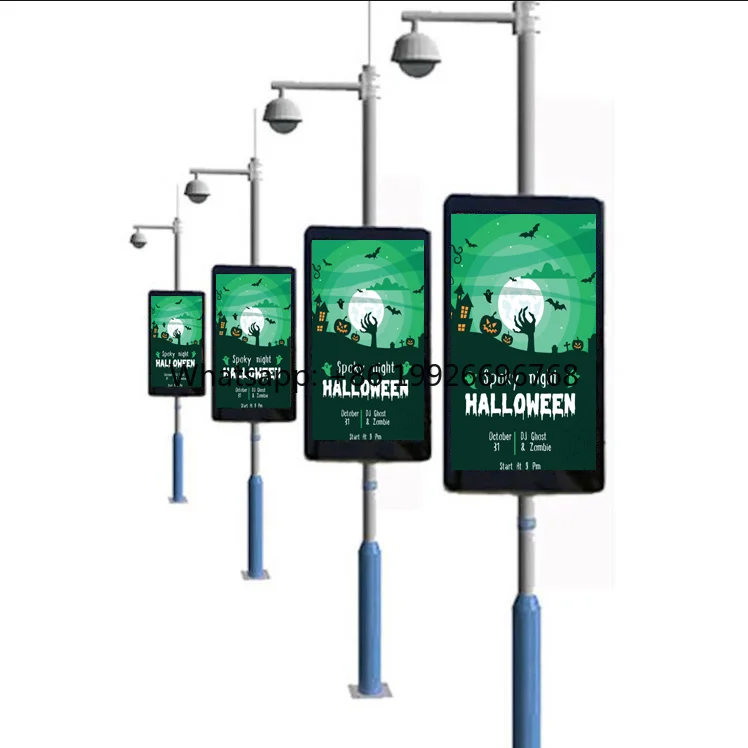 Outdoor Billboard Street Pole Advertising Digital Signage Smart LED Display Screen with SDK for Shopping Mall & Exhibition Hall