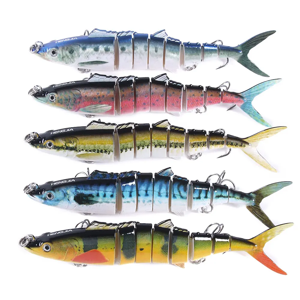 

8-Segment Multi Jointed Fishing Lure 17.8cm 38g S-Swimming Sink Wobbler Artificial Lifelike Hard Bait For Sea Bass Pike