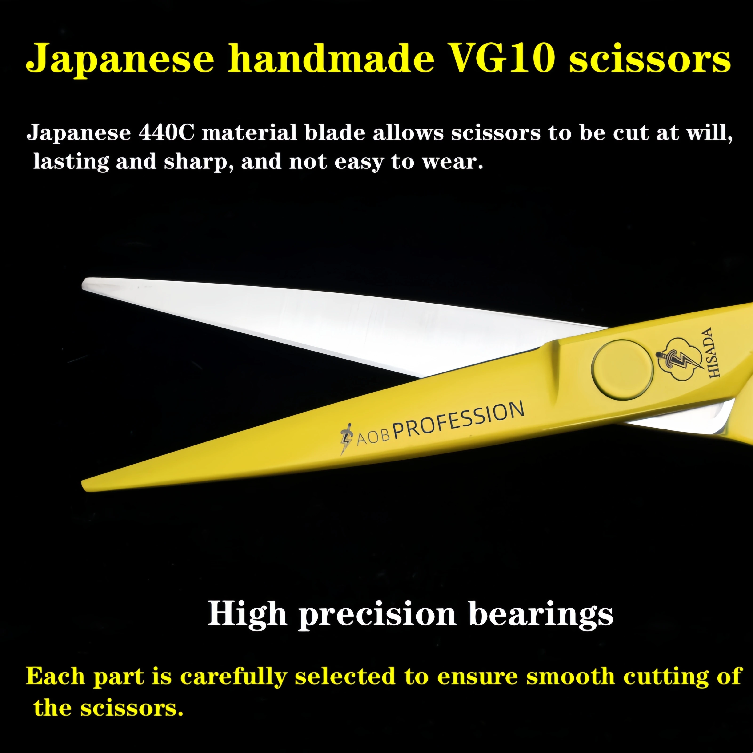 HISADA مقص احترافي tijeras peluquería Professional 5.5、6.0、6.5 بوصة صناعة يدوية في اليابان VG10 مقص حلاقة المواد
