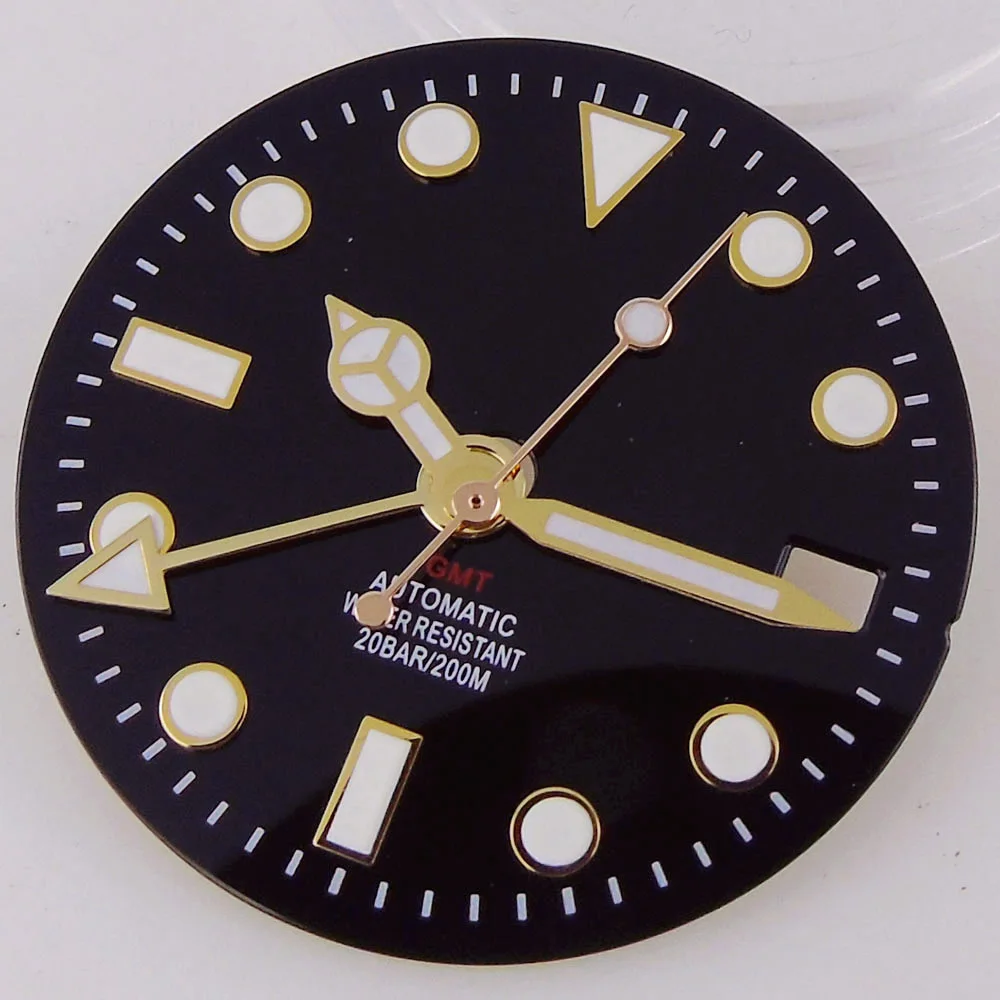 29mm NH34A 時計文字盤交換品 NH34 GMT 自動巻きムーブメントに適合