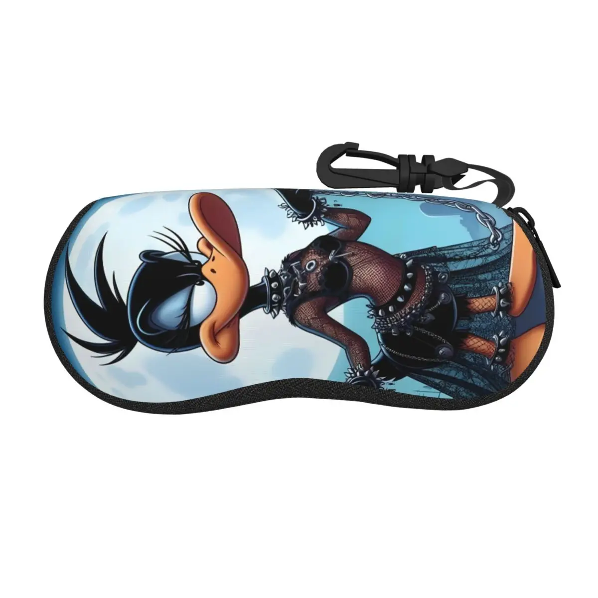 

Custom Daffy Duck Cartoon Sunglasses Soft Case Neoprene Zipper Anime Kawaii Funny Shell Eyeglass Case Protective Box For Glasses