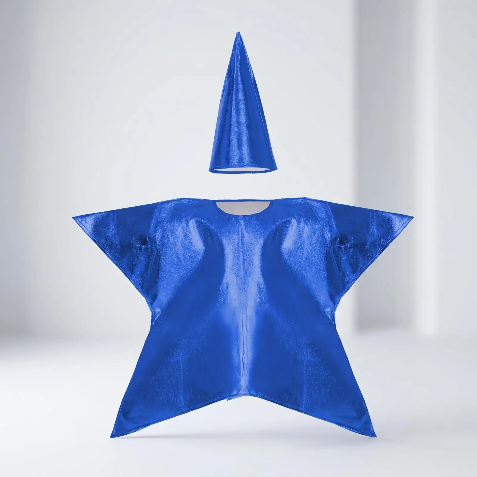 Star Shaped Costume Set for Children with Matching Hat for Christmas Show and Festive Parade Outfit