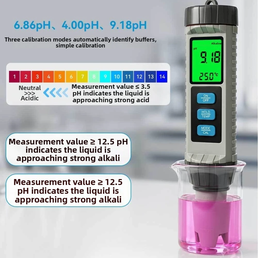 8 In 1 Digital Chlorine Meter Backlight LCD Multi Parameter Water Quality Analyzer Portable Design Professional Water Tester