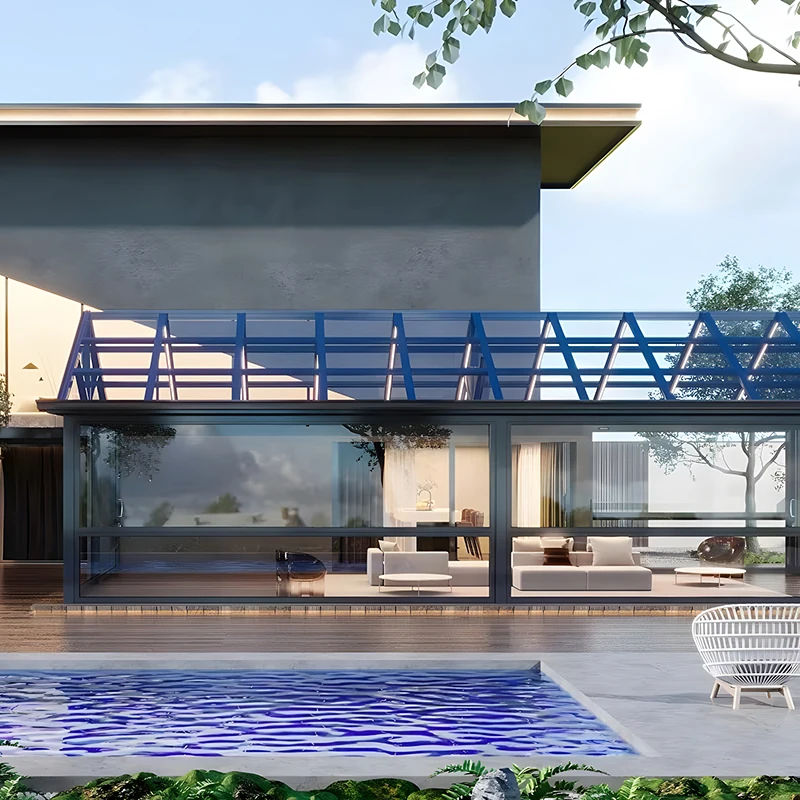 High Quality Insulated Large Aluminum Alloy Backyard Glasshouse for Sun Room Series sunroom