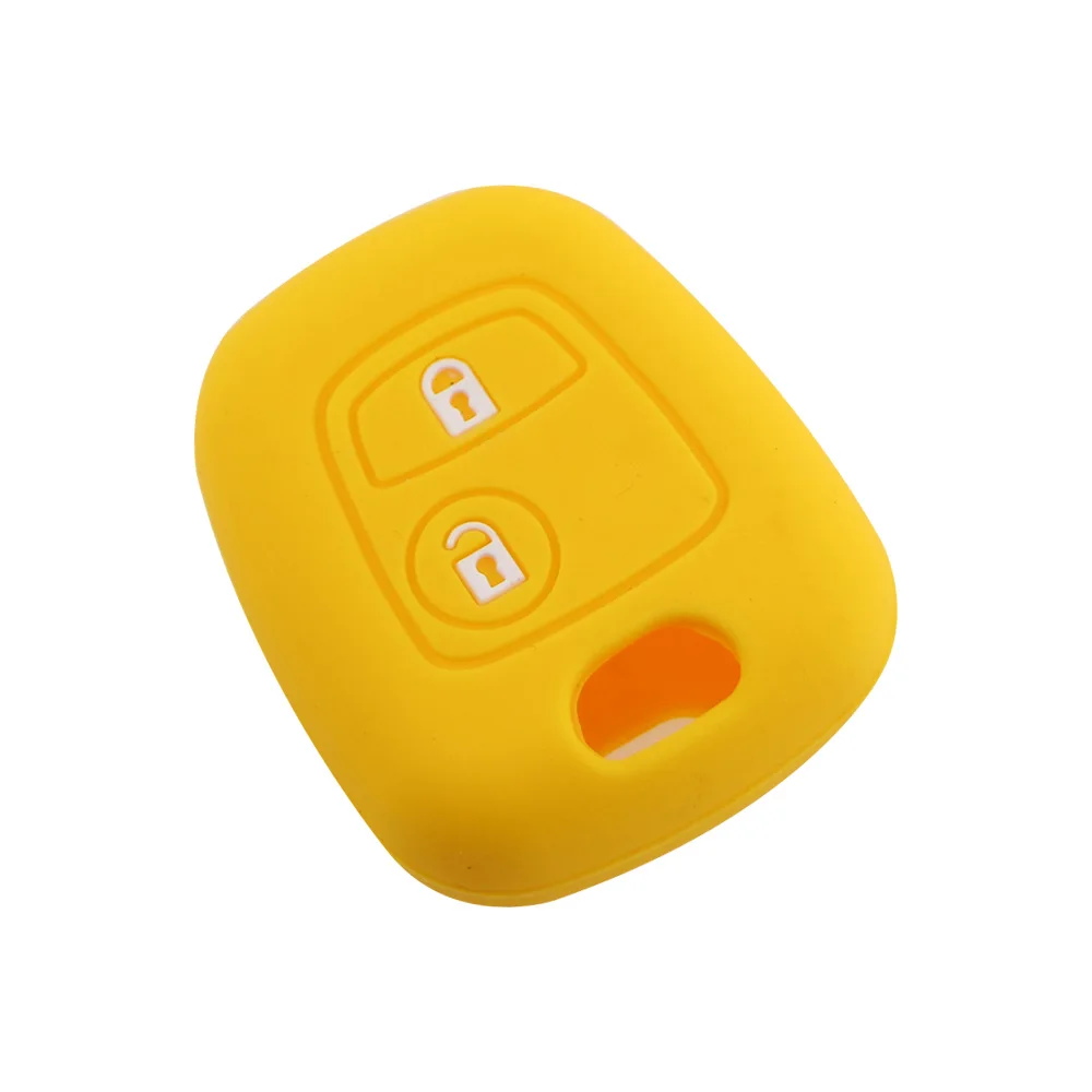 For Peugeot 107 206 307 207 408 Key Protector Holder Shell 2 Buttons Silicone Rubber Car Remote Key Case Cover