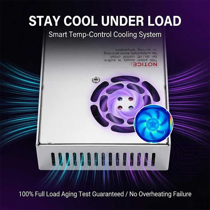 MZMW 500W 600W Switching Power Supply Volt Adjust 0-12v 15v 24V 36V 48V 60V 72V 80V 110V 150V 220V AC DC LED CCTV Power Supply