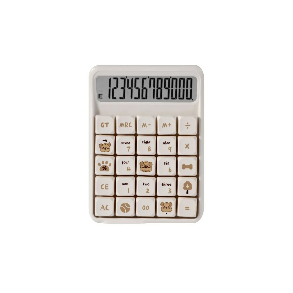 Detachable Mute Mahjong-Sound Calculator Cute Cartoon Electronic Calculators Large Screen Mechanical Buttons