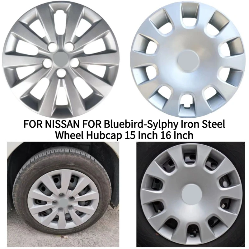 

FOR NISSAN FOR Bluebird-Sylphy Iron Steel Wheel Hubcap 15 Inch 16 Inch Hubcaps AutoTire Rim Replacement Exterior Cap 4 PCS