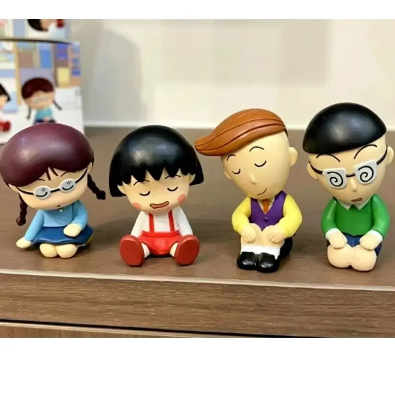New In Stock Anime Maruko Sleeping Shoulder To Shoulder Blind Box Cute Desktop Ornament Holiday Nice Gift Forfriends